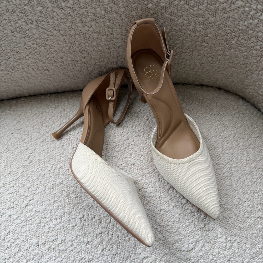 Chic Cream and Tan Women's Heels